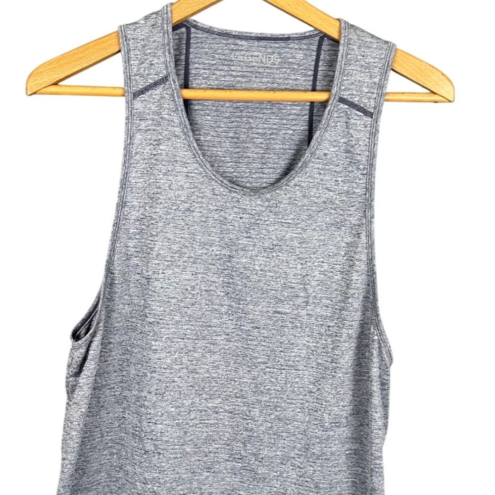 Legends Mens Grey Heathered Performance Workout Tank Top Size Large